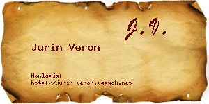Jurin Veron névjegykártya